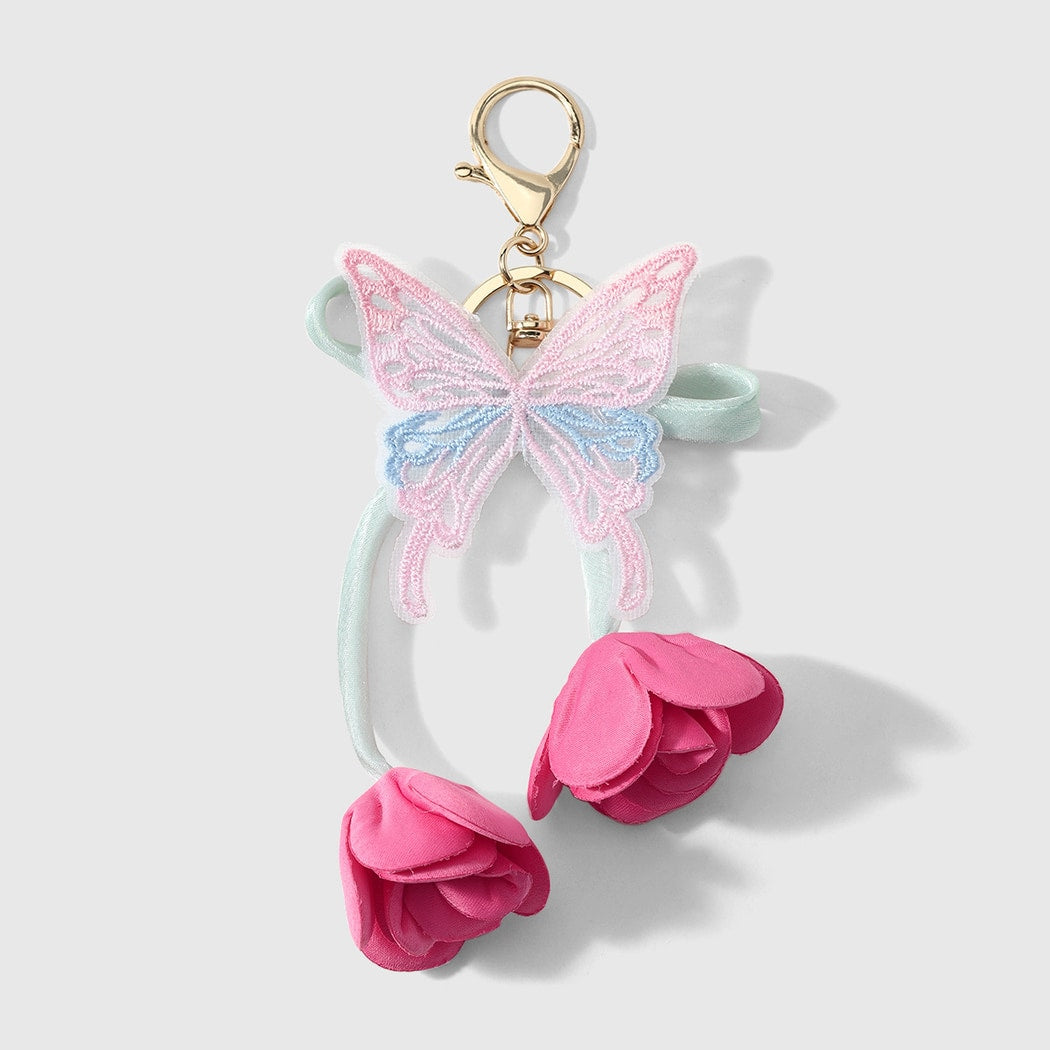 Keypus - Sweet Style Butterfly and Tulip Keychain