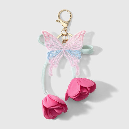 Keypus - Sweet Style Butterfly and Tulip Keychain