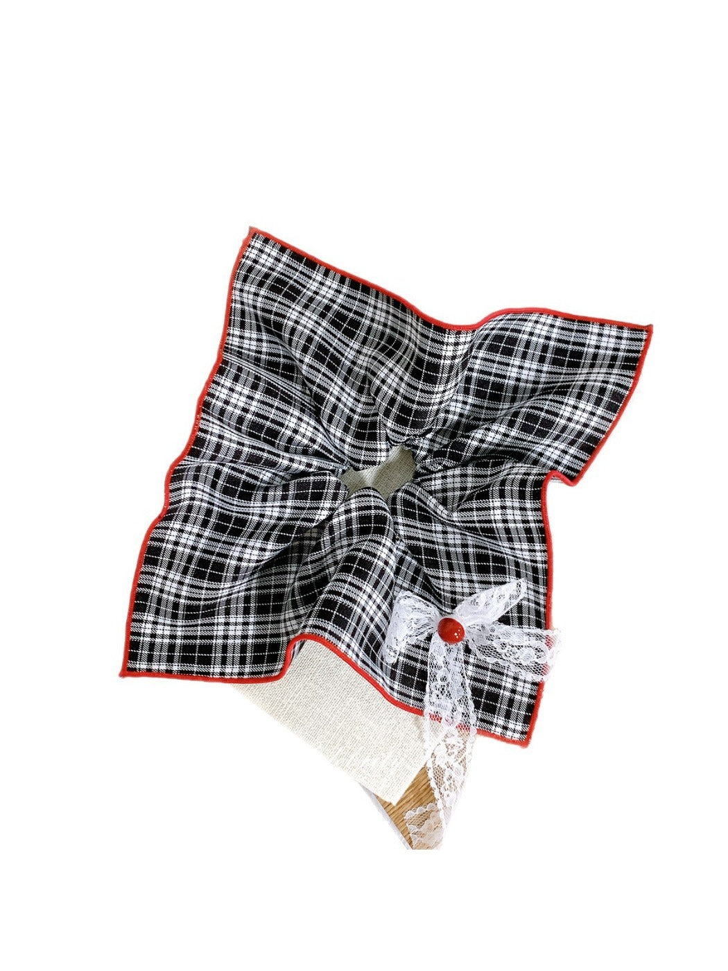 Gifty - Sweet Tartan Lace Scrunchie Hair Tie