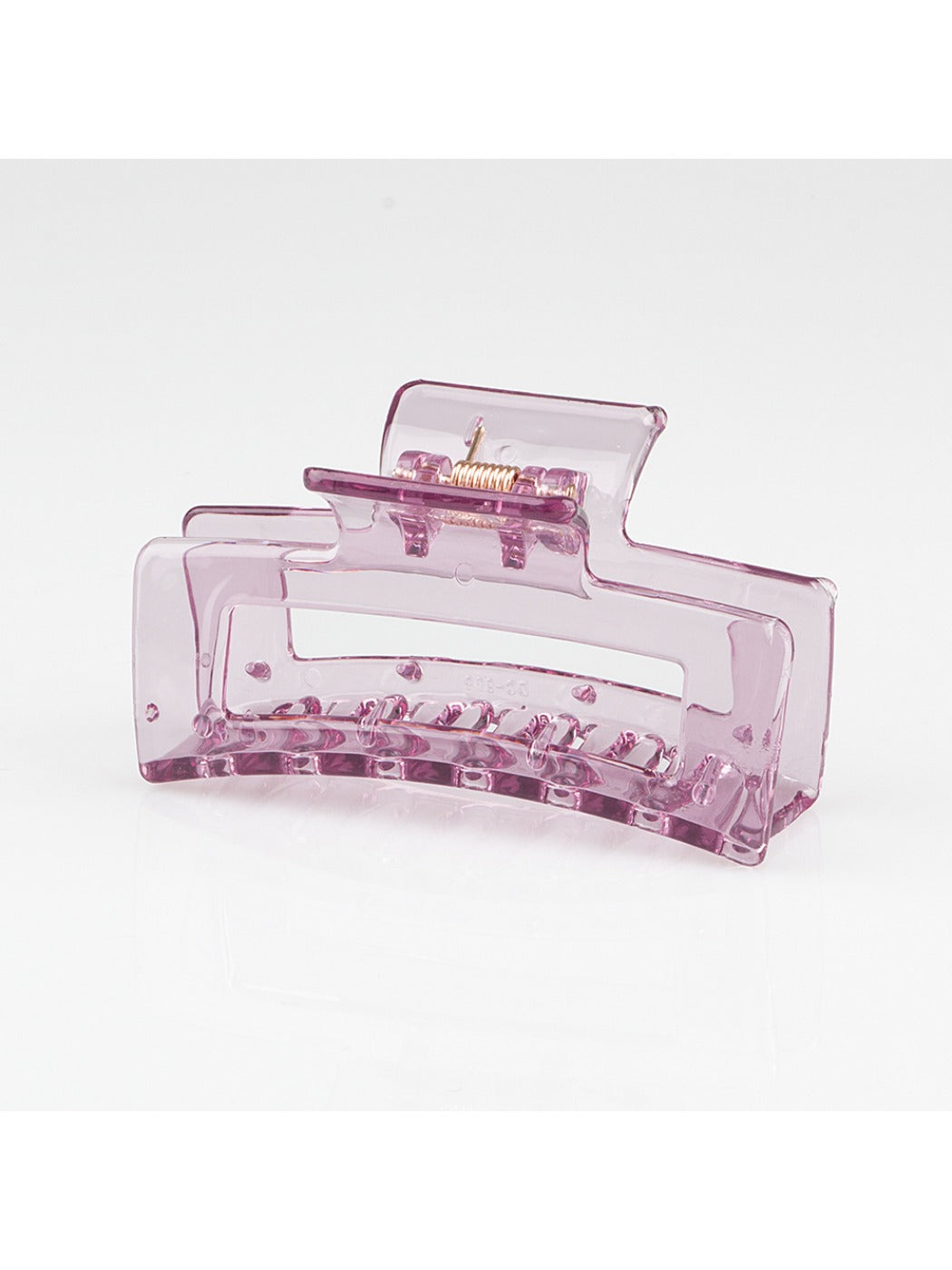 Beau - Clear Solid Color Openwork Square Claw Clip