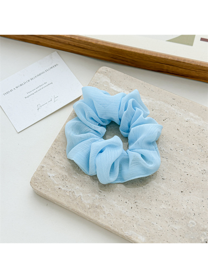Gifty - Solid Color Chiffon Look Hair Scrunchie