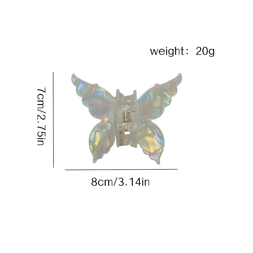 Beau - Glossy Butterfly Shape Pastel Claw Clip