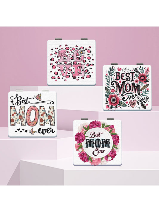 Mirroray - Cartoon Print Foldable PU Glass Mirror
