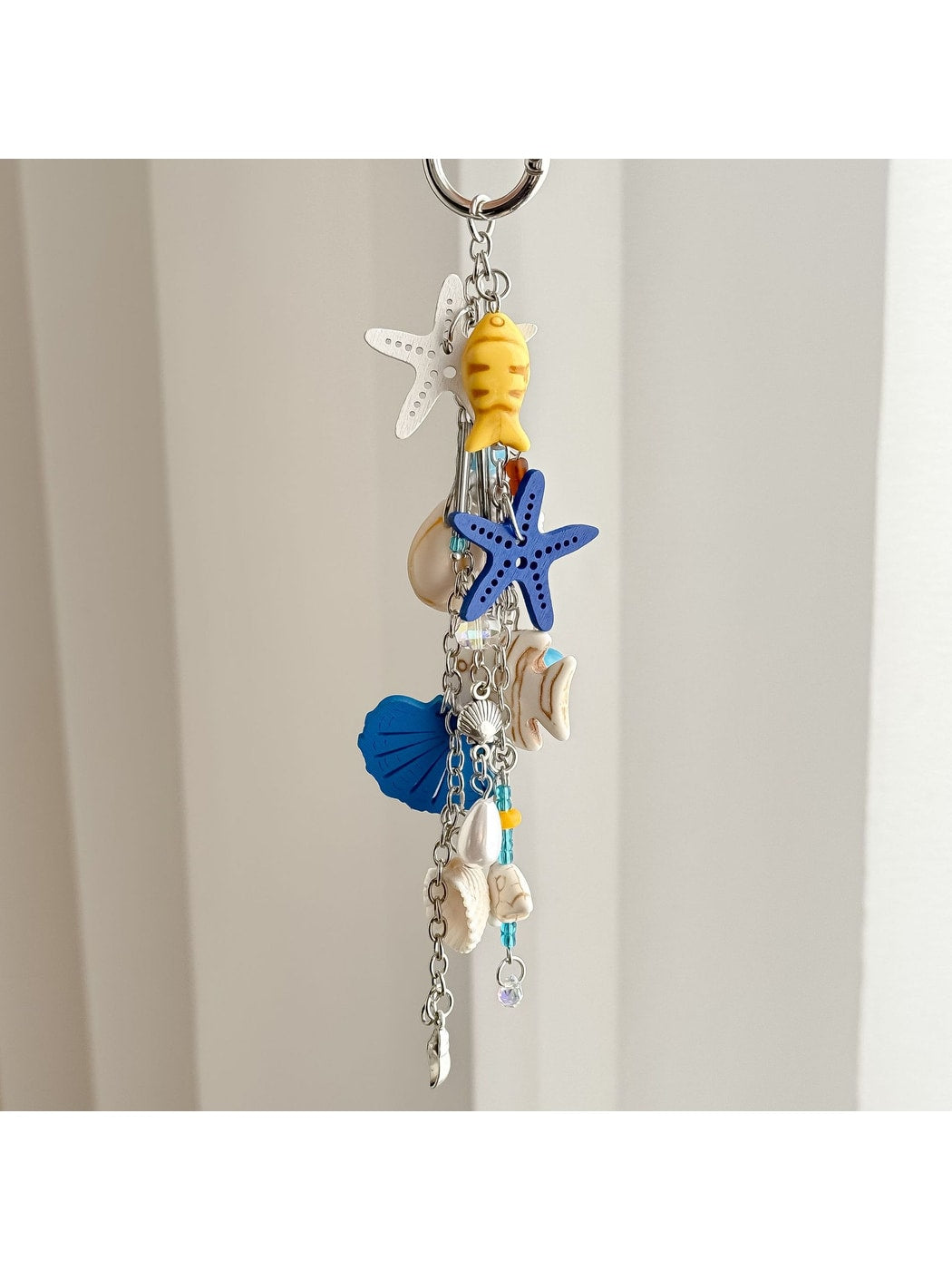 Keypus - Ocean Style Alloy Plastic Pendant Keychain