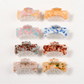 Beau - Large Square Marbled Texture Claw Clip