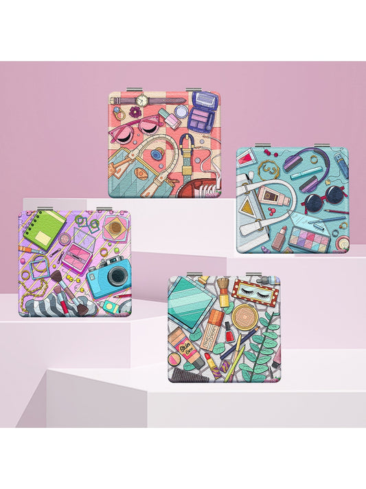Mirroray - Illustrated Pocket Touch Up Foldable Mirror