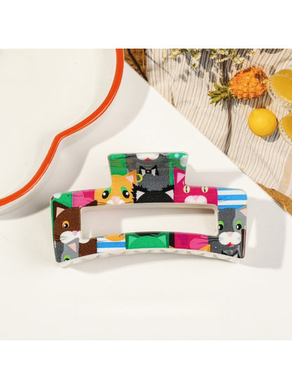Beau - Cat Pattern Anti-Slip Shark Hair Clip