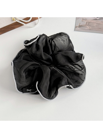 Gifty - Contrast Trim Organza Hair Scrunchie