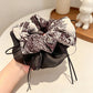 Gifty - Printed Ribbon Detail Polyester Scrunchie
