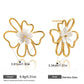 Earedge - Minimalist Openwork Floral Earrings