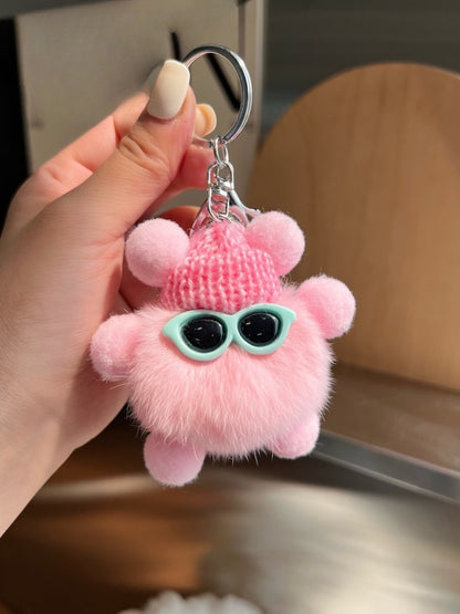 Keypus - Cute Black Coal Ball Elf Keychain