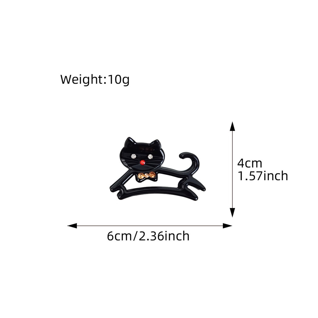 Beau - Openwork Cat Shape Decorative Claw Clip
