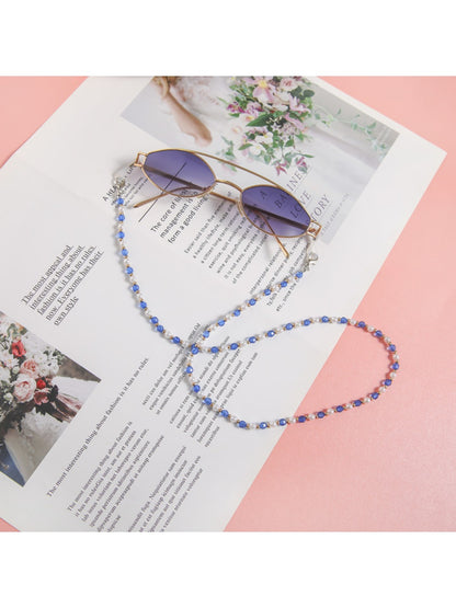 Velra - Elegant Solid Color Beaded Eyeglass Strap
