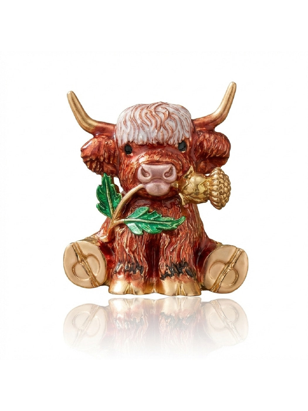 Brovia - Creative Bull Design Detail Alloy Brooch