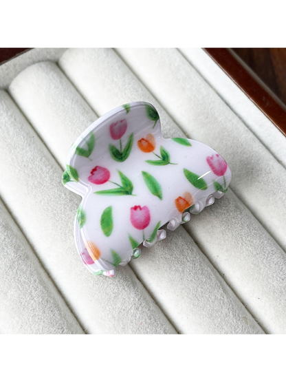 Beau - Sweet Printed Ring Acrylic Hair Claw Clip