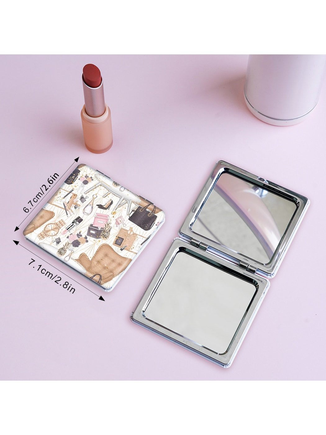 Mirroray - Cartoon Print Foldable Makeup Mirror