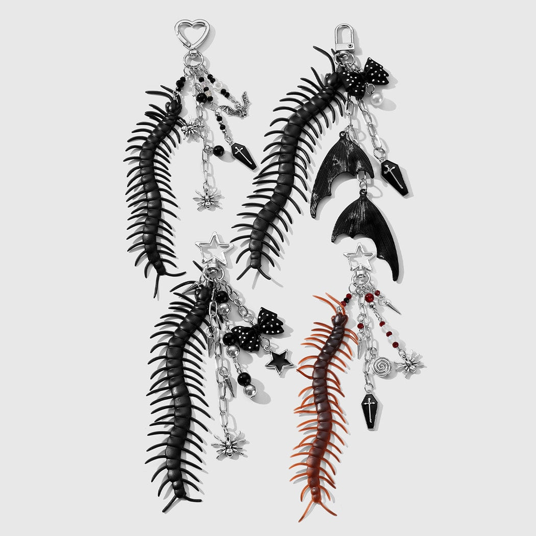 Keypus - Halloween Centipede and Cross Keychain