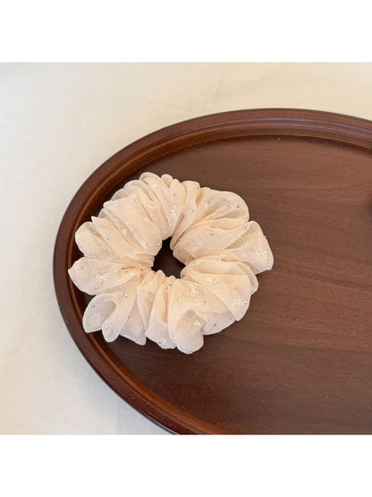 Gifty - Polyester Bow Sparkle Detail Scrunchie Hair Tie