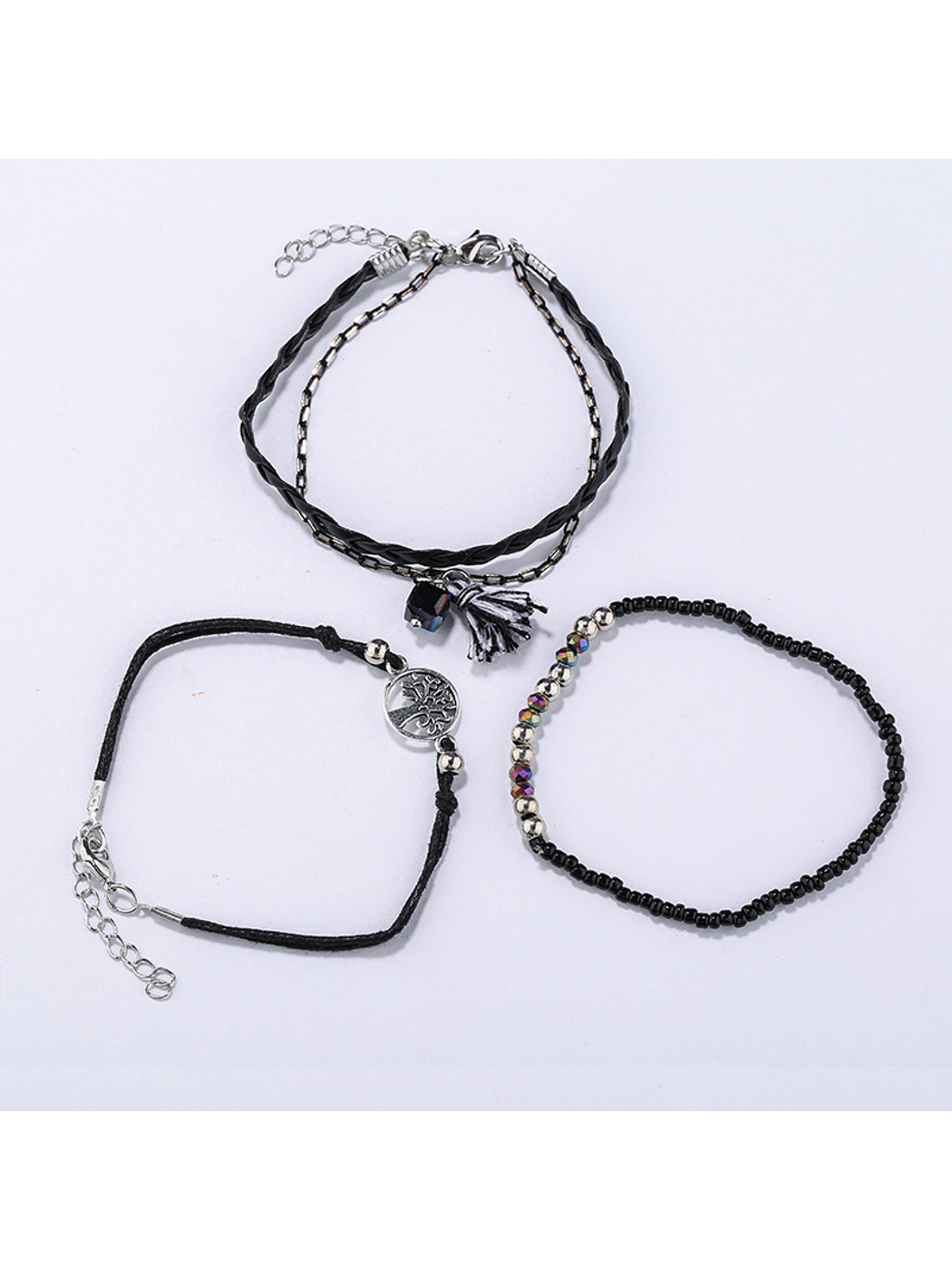 Lovra - Bohemian Tree Pendant Layered Bracelet