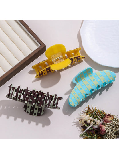Beau - Retro Striped & Polka Dot Claw Clip