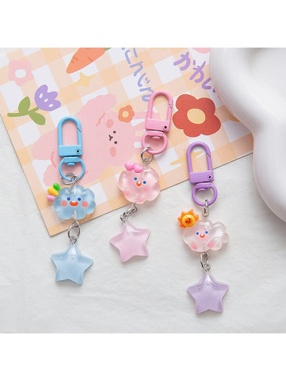 Keypus - Cute Cloud and Star Charm Keychain