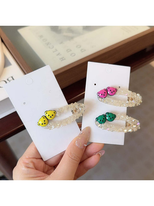 Beau - Shiny Bear Design Hair Clip