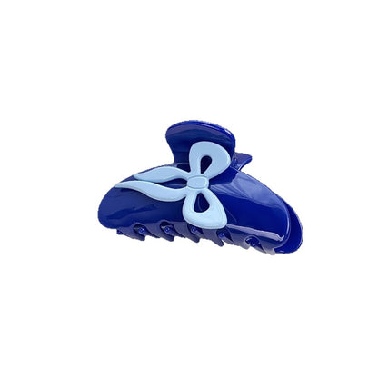 Beau - Acetate Bow Design Glossy Claw Hair Clip