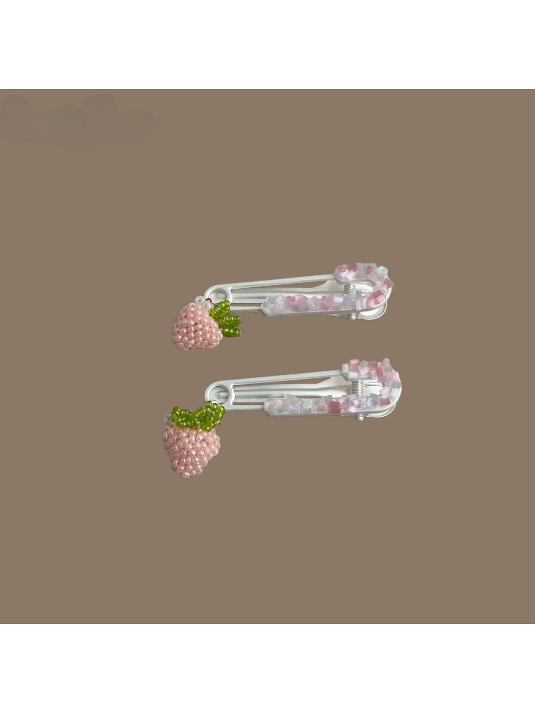 Beau - Strawberry Accent Side Bangs Hair Clip