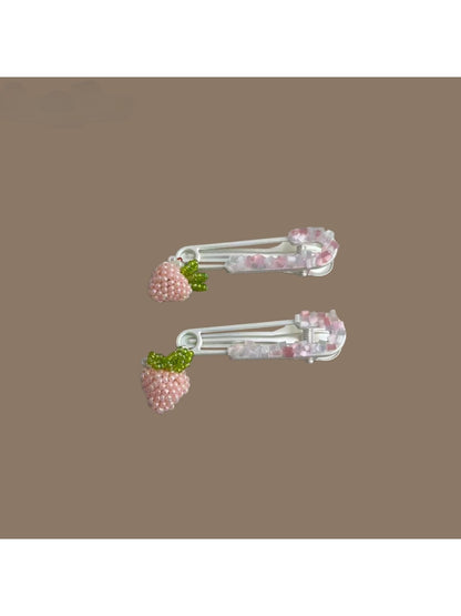 Beau - Strawberry Accent Side Bangs Hair Clip
