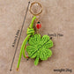 Keypus - Crochet Style Clover Floral Bag Charm Keychain