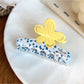 Beau - Floral Acetate Fiber Straight Claw Clip