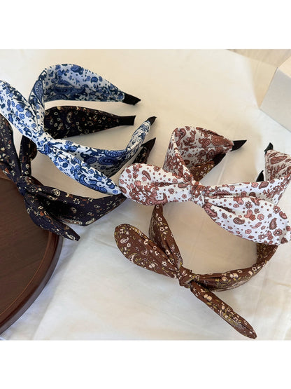 Gifty - Floral Knot Wide Band Polyester Fiber Headband