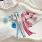 Keypus - Sweet Heart Tassel Beaded Key Ring Keychain