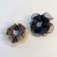 Gifty - Ruffle Mesh Fabric Bow Detail Scrunchie