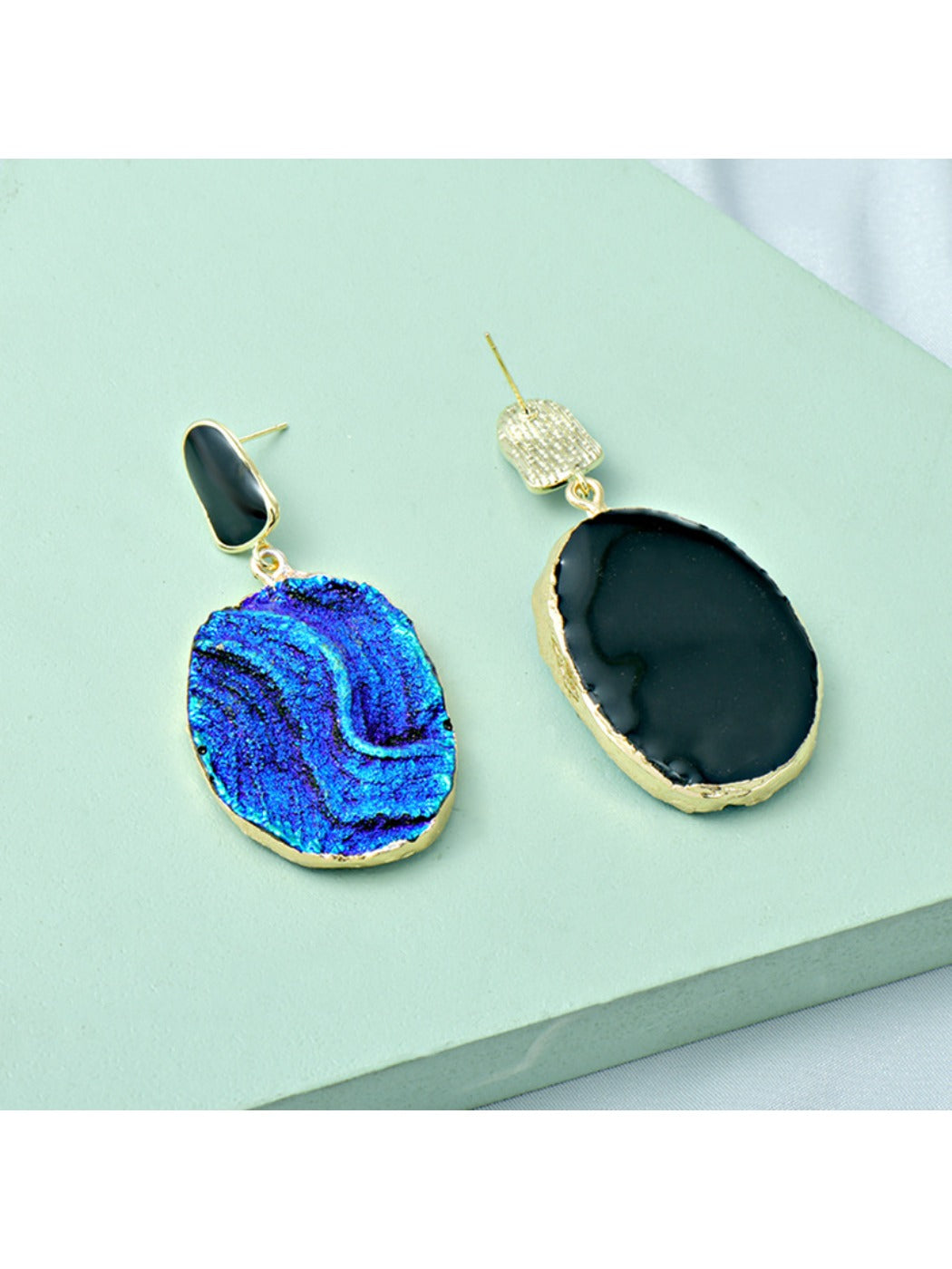 Earedge - Irregular Textured Long Stud Earrings