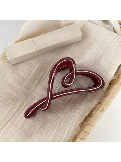 Beau - Versatile Red Irregular-Shaped Hair Clip
