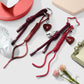 Keypus - Claret Heart Woven Cord Keychain