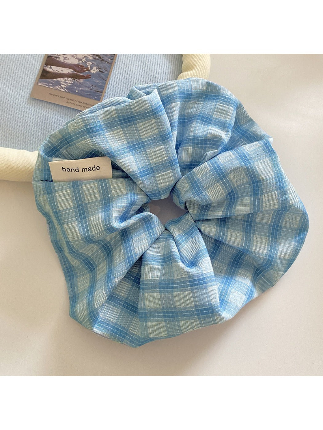 Gifty - Retro Blue Checkered Hair Loop