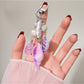 Keypus - Acrylic Conch Gingham Heart Bag Charm Keychain