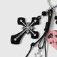 Keypus - Y2K Style Cross and Heart Keychain