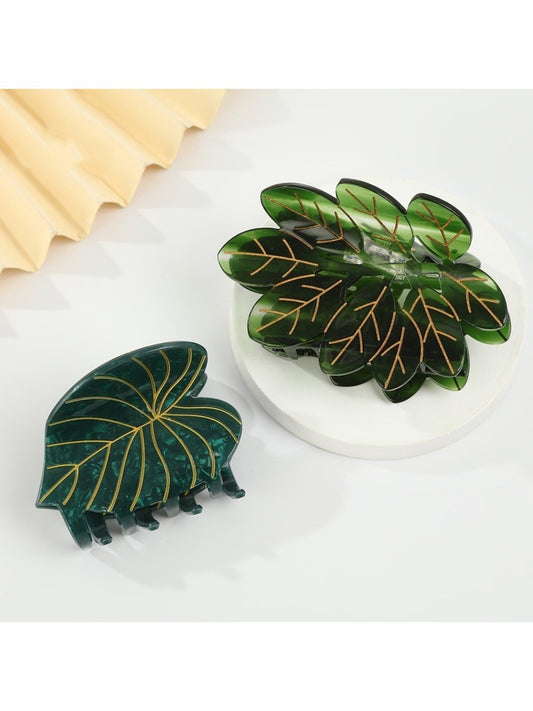 Beau - Monstera Leaf Acetate Hair Claw Clip