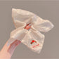 Gifty - Sweet Floral Checkered Scrunchie Headband