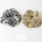 Gifty - Ruched Striped Ruffle Fabric Scrunchie