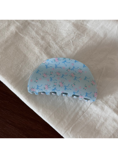 Beau - Floral Print Acetate Claw Hair Clip