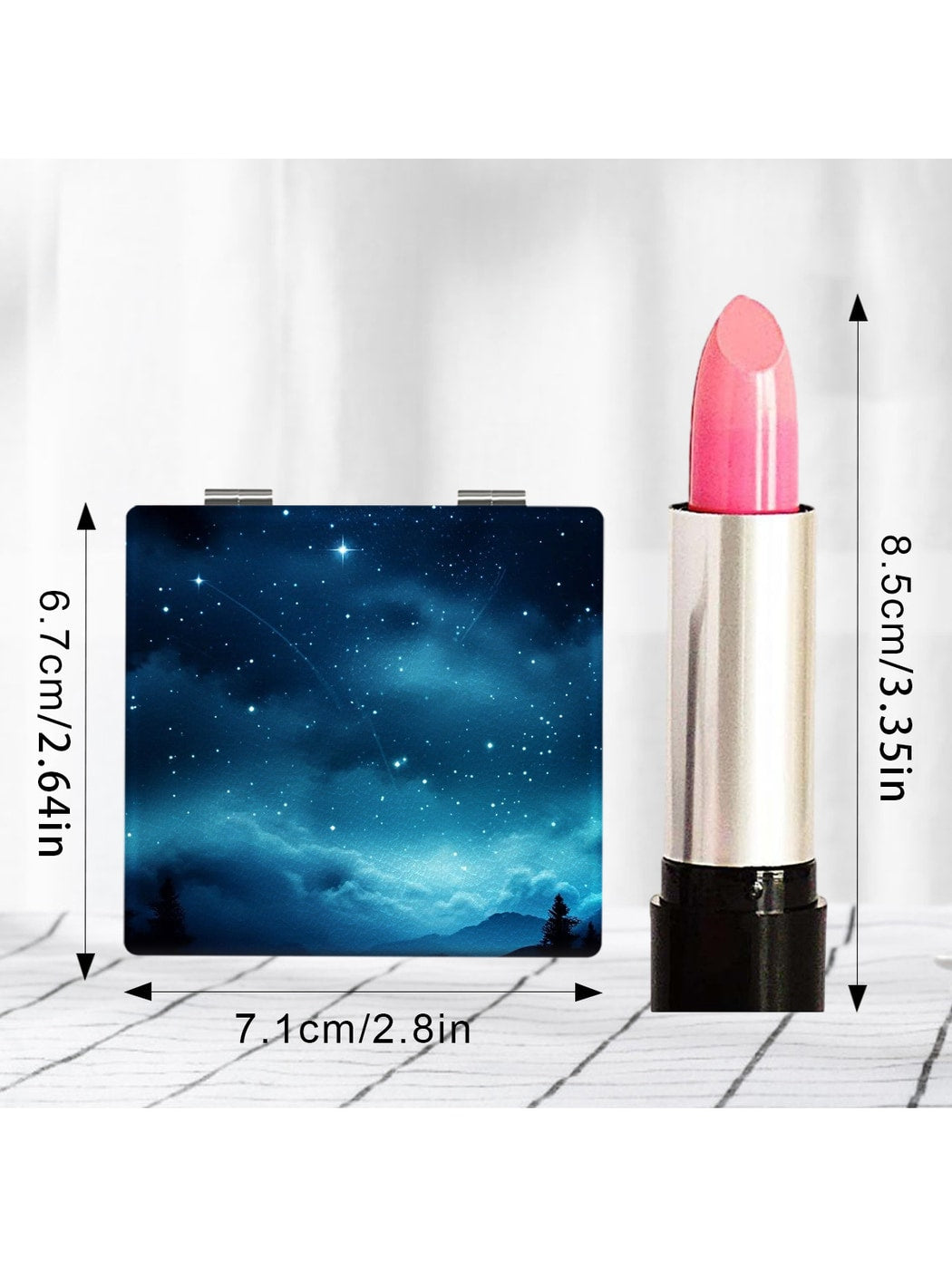 Mirroray - Cartoon Night Sky Portable Vanity Mirror