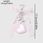 Keypus - Y2K Lace Bow Heart Mirror Keychain
