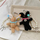 Keypus - Long Ear Rabbit Plush Beaded Chain Bag Charm