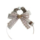 Gifty - Lace Ribbon Bow Animal Detail Ponytail Scrunchie