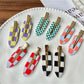 Beau - Geometric Checker Acetate Side Hair Clip