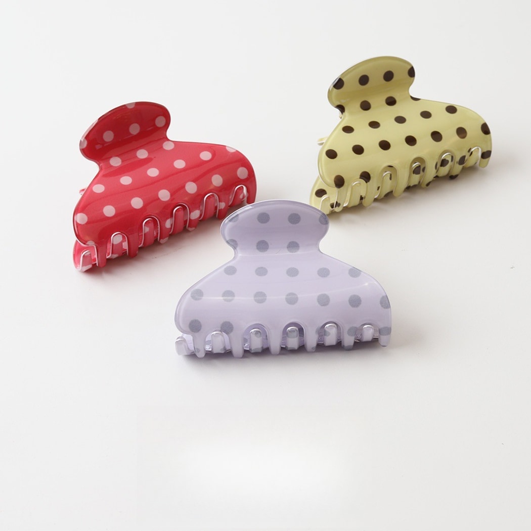 Beau - Simple Dot Pattern PVC Claw Clip
